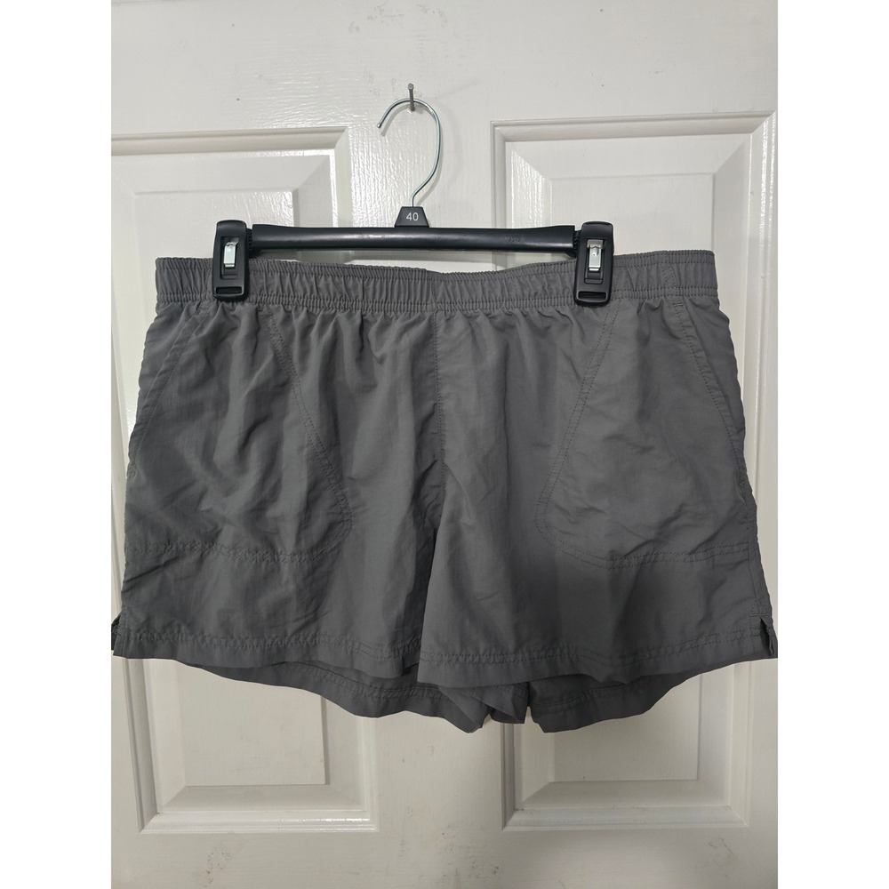 Columbia PFG Shorts Mens Large Gray Nylon Elastic Waist Mesh Lined